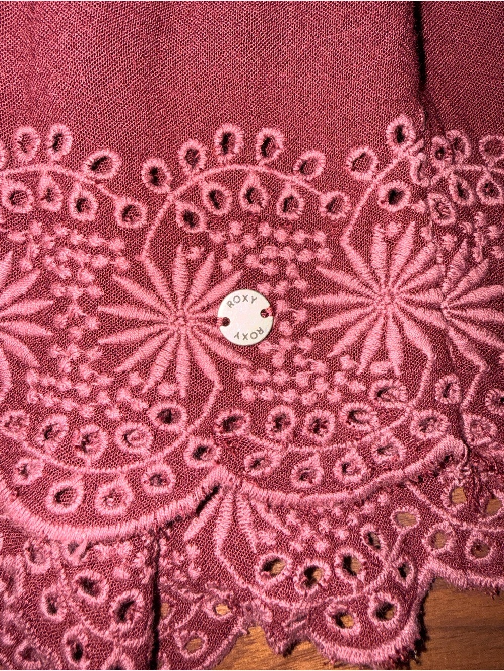 Roxy Burgundy Off-Shoulder Midi Dress - Picture 5 of 7